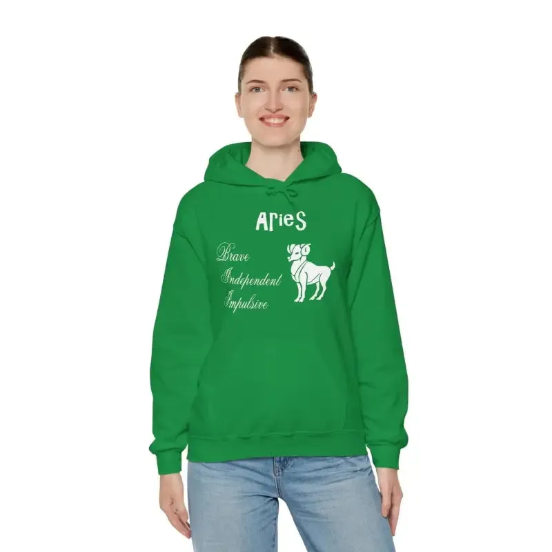 Aries Zodiac Sign Hooded Sweatshirt Unleash your Style