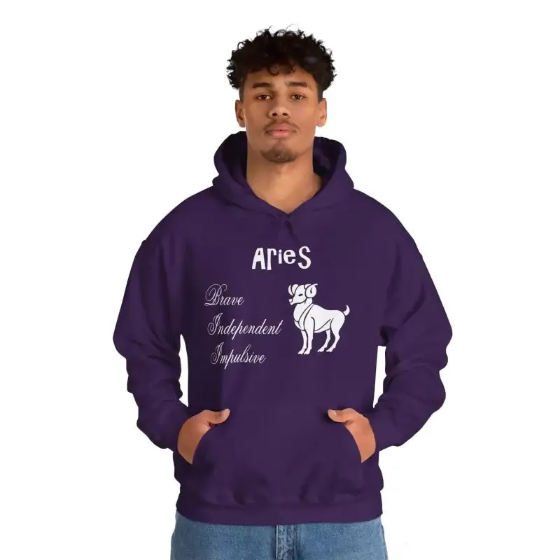 Aries Zodiac Sign Hooded Sweatshirt Unleash your Style