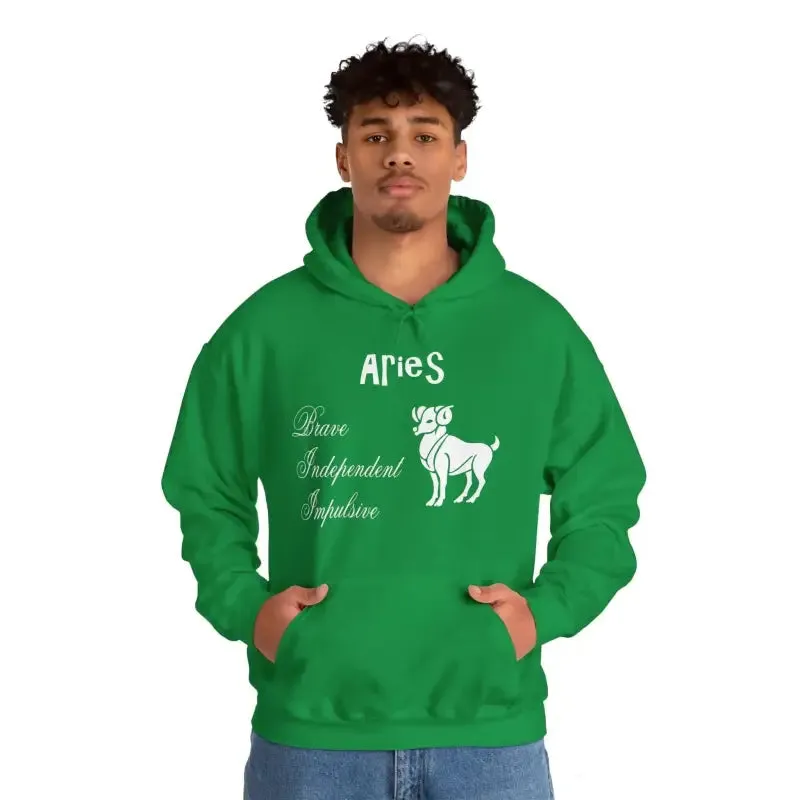 Aries Zodiac Sign Hooded Sweatshirt Unleash your Style