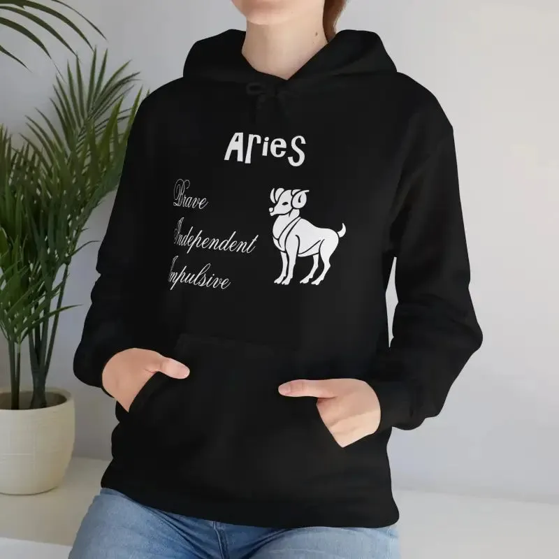 Aries Zodiac Sign Hooded Sweatshirt Unleash your Style