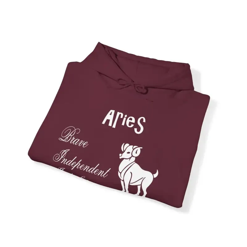 Aries Zodiac Sign Hooded Sweatshirt Unleash your Style