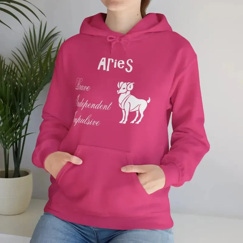 Aries Zodiac Sign Hooded Sweatshirt Unleash your Style