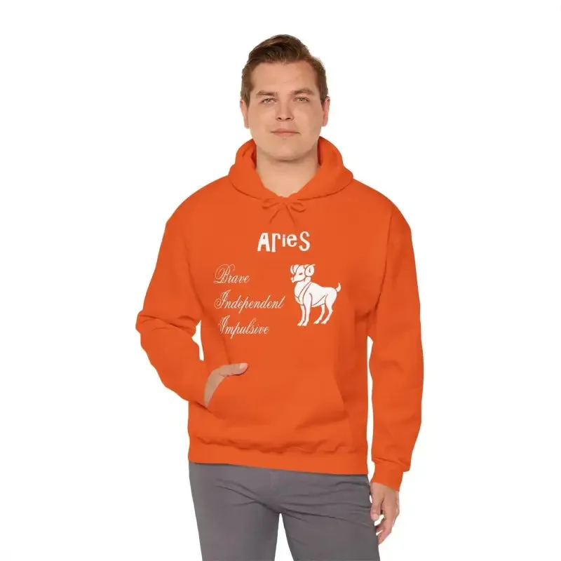 Aries Zodiac Sign Hooded Sweatshirt Unleash your Style