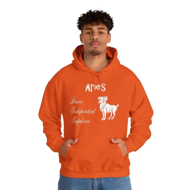 Aries Zodiac Sign Hooded Sweatshirt Unleash your Style