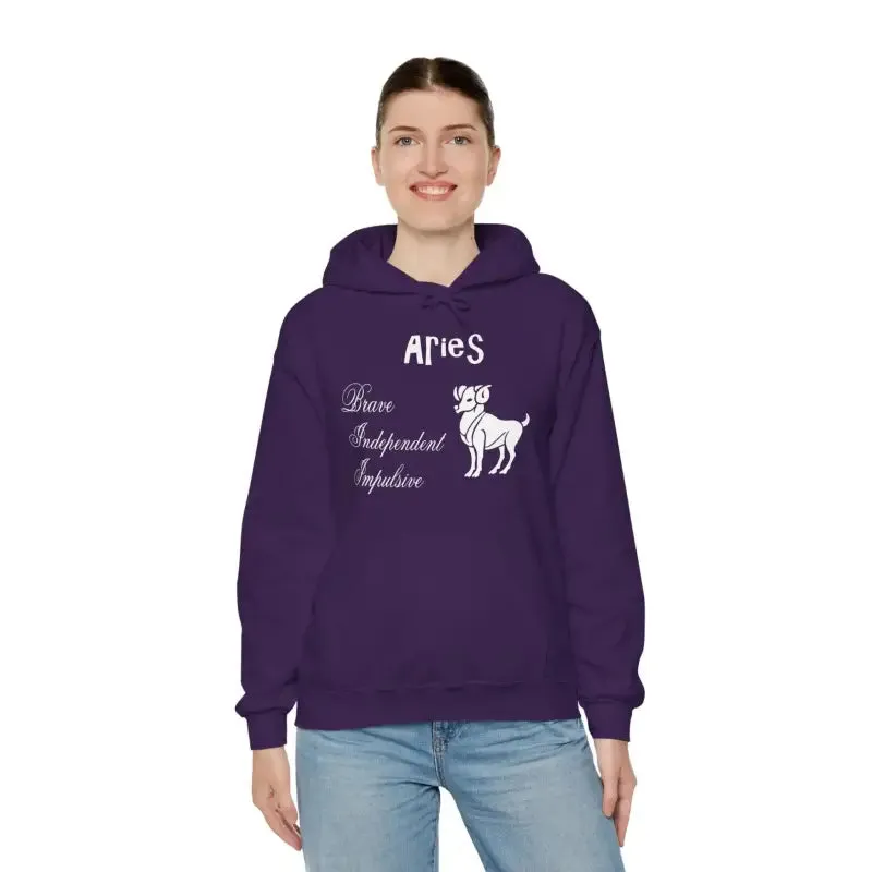 Aries Zodiac Sign Hooded Sweatshirt Unleash your Style