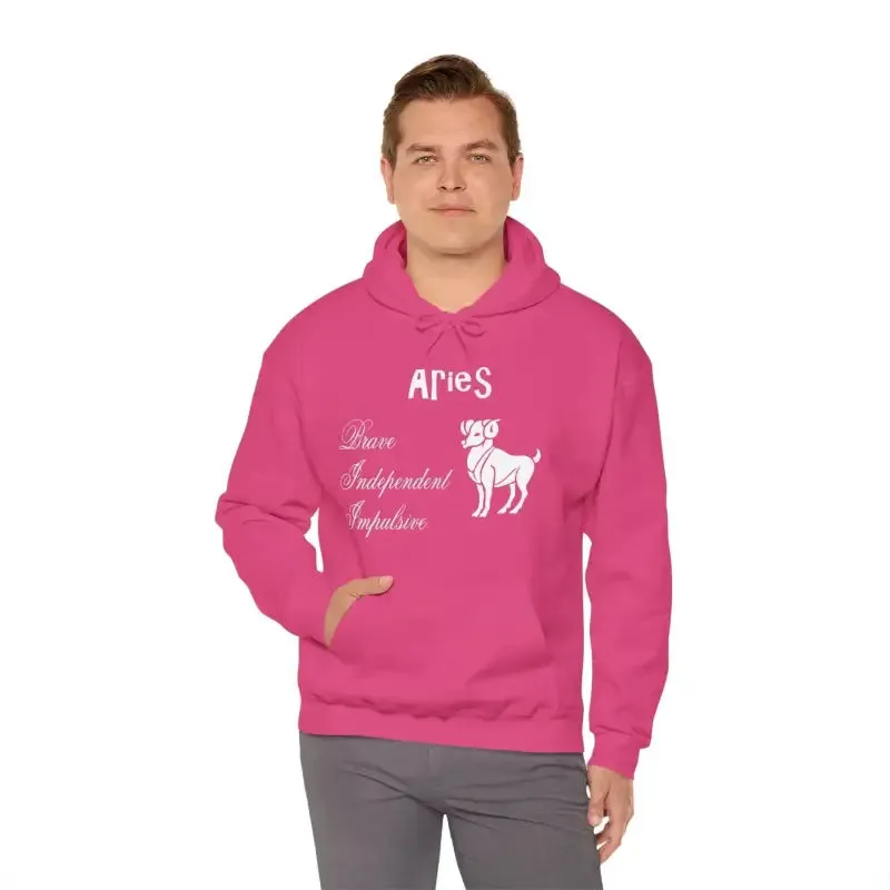 Aries Zodiac Sign Hooded Sweatshirt Unleash your Style