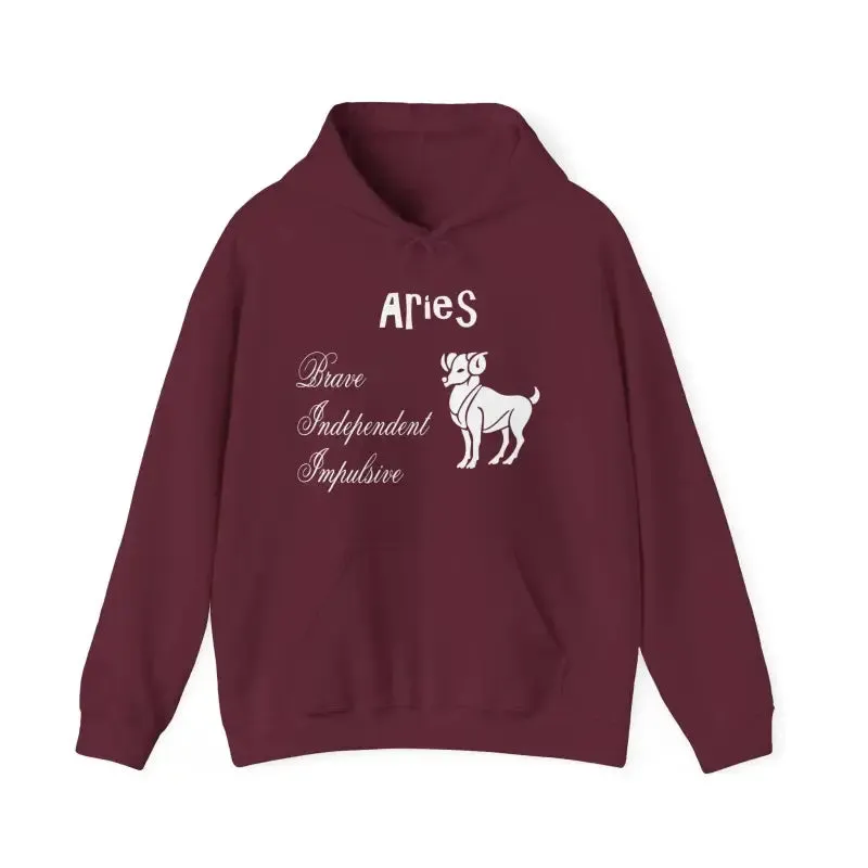 Aries Zodiac Sign Hooded Sweatshirt Unleash your Style