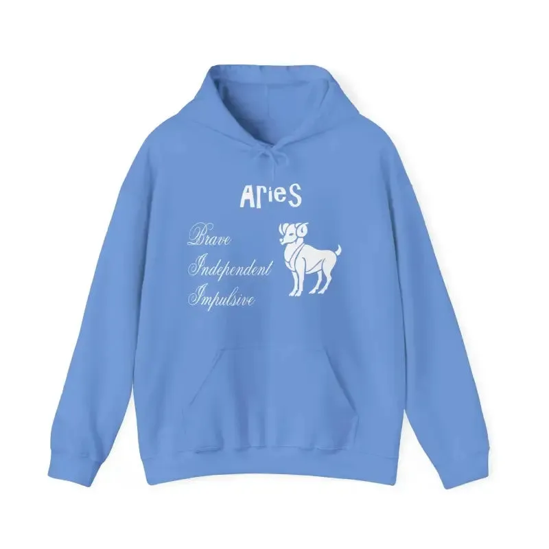 Aries Zodiac Sign Hooded Sweatshirt Unleash your Style