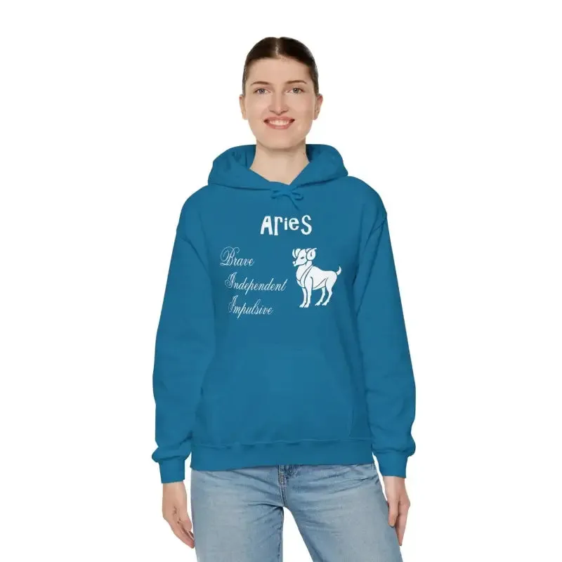 Aries Zodiac Sign Hooded Sweatshirt Unleash your Style