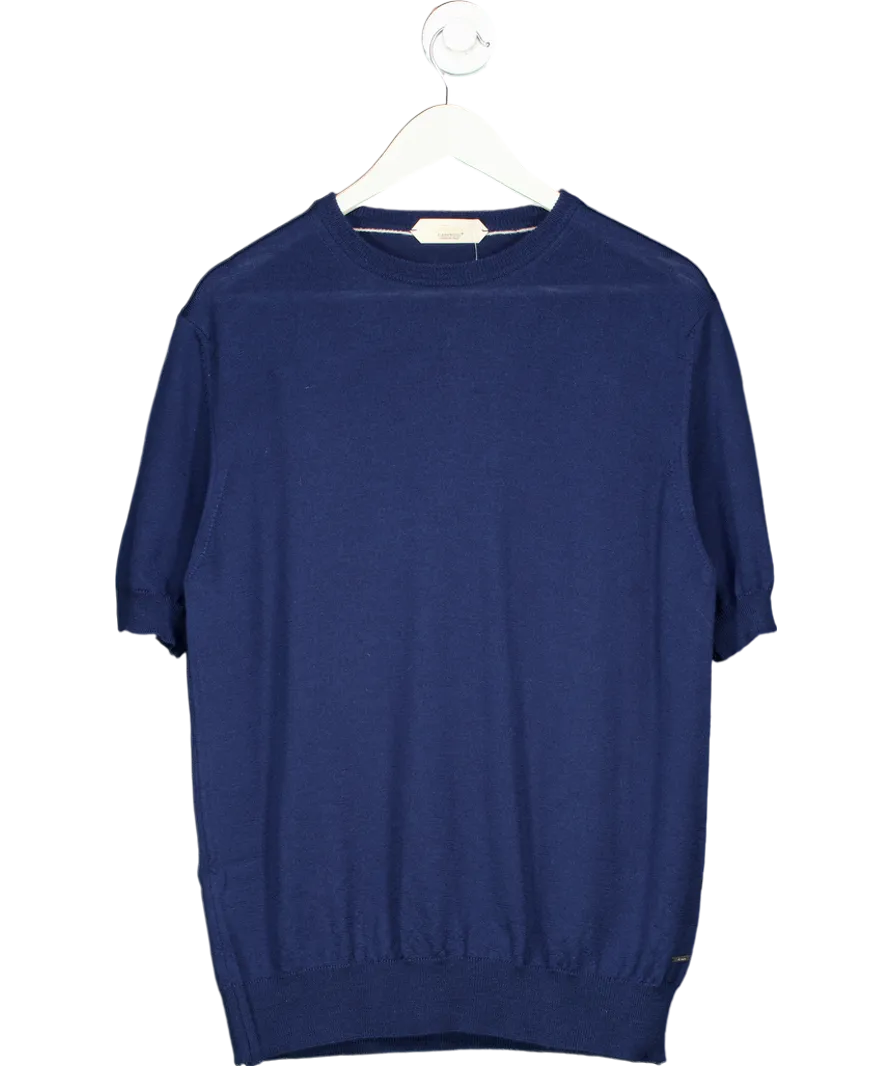 Aurelien Blue Cashwool T-shirt UK M