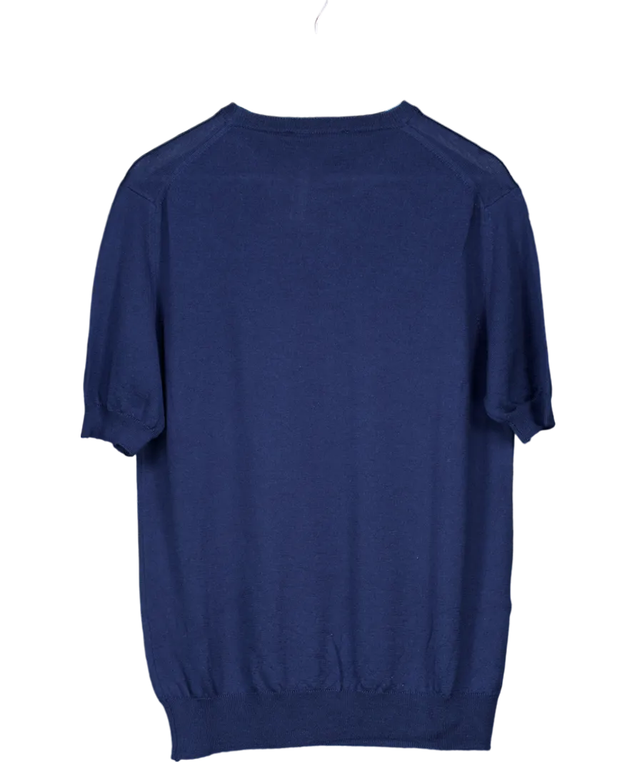 Aurelien Blue Cashwool T-shirt UK M