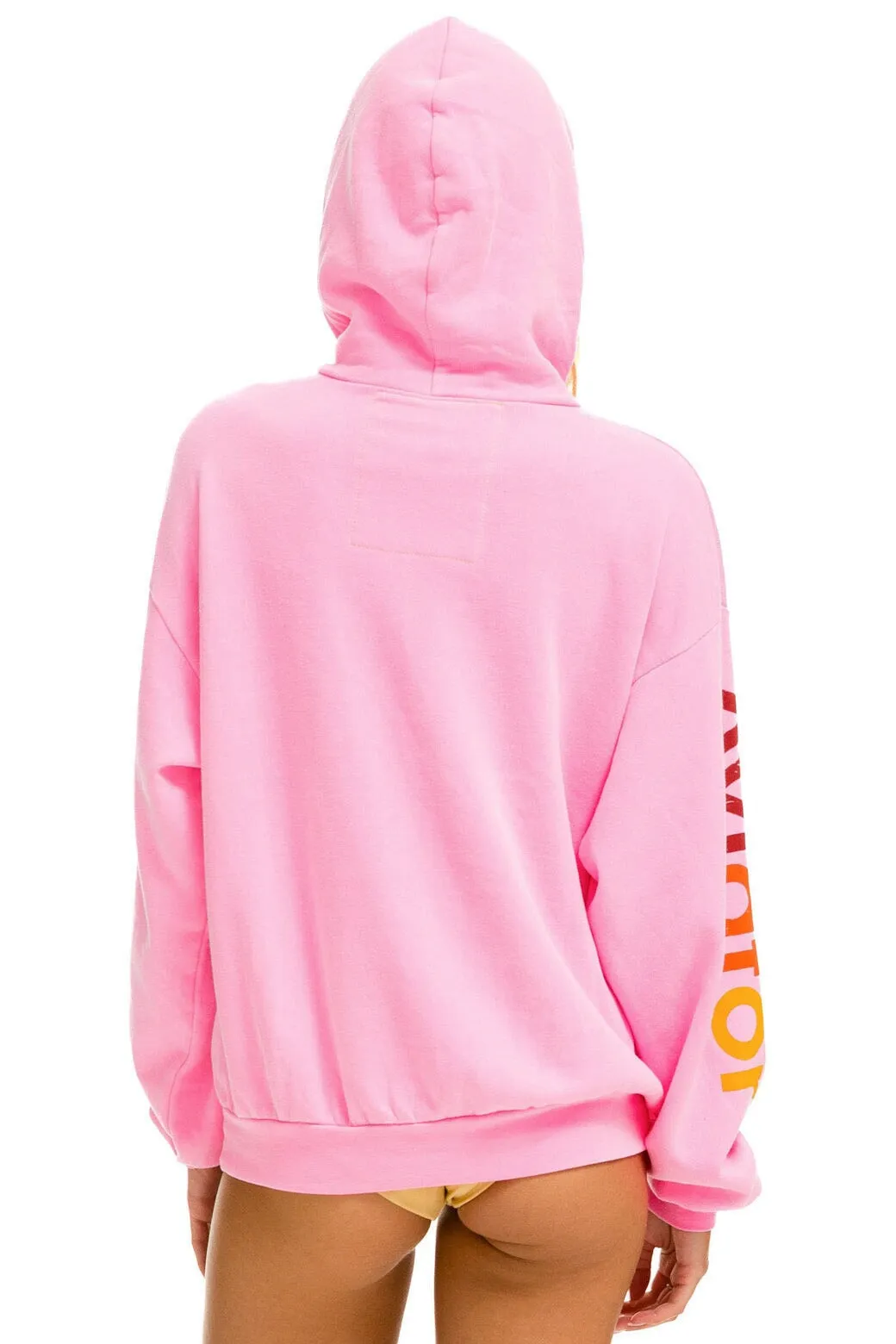AVIATOR NATION HAIGHT ASHBURY RELAXED PULLOVER HOODIE - NEON PINK