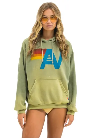 Aviator Nation VINTAGE LOGO RELAXED PULLOVER HOODIE - FADED ARMY