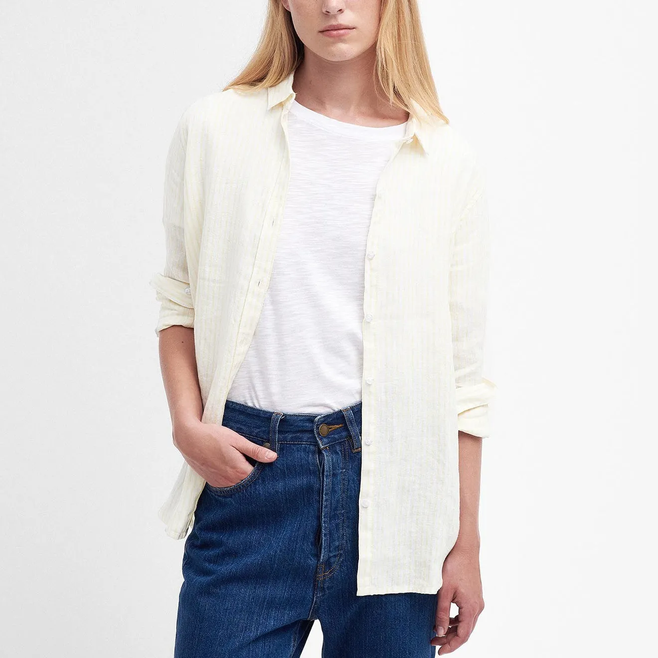 Barbour Womens Marine Relaxed Shirt Lemonade