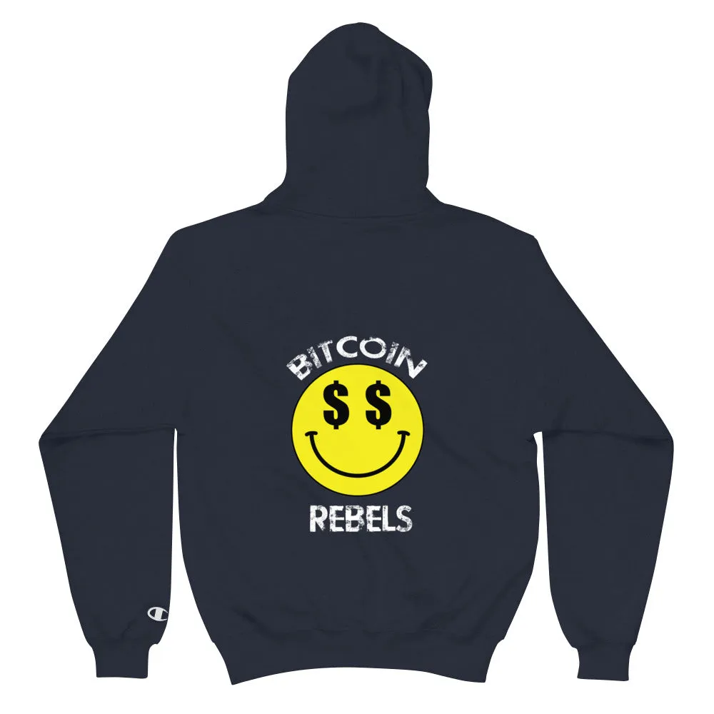 Bitcoin Rebels $$ Champion Hoodie Mens