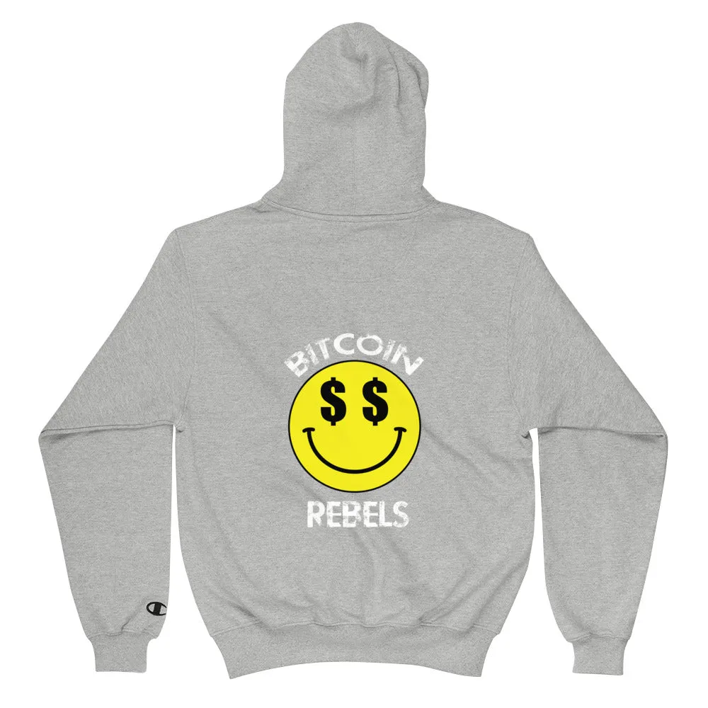 Bitcoin Rebels $$ Champion Hoodie Mens