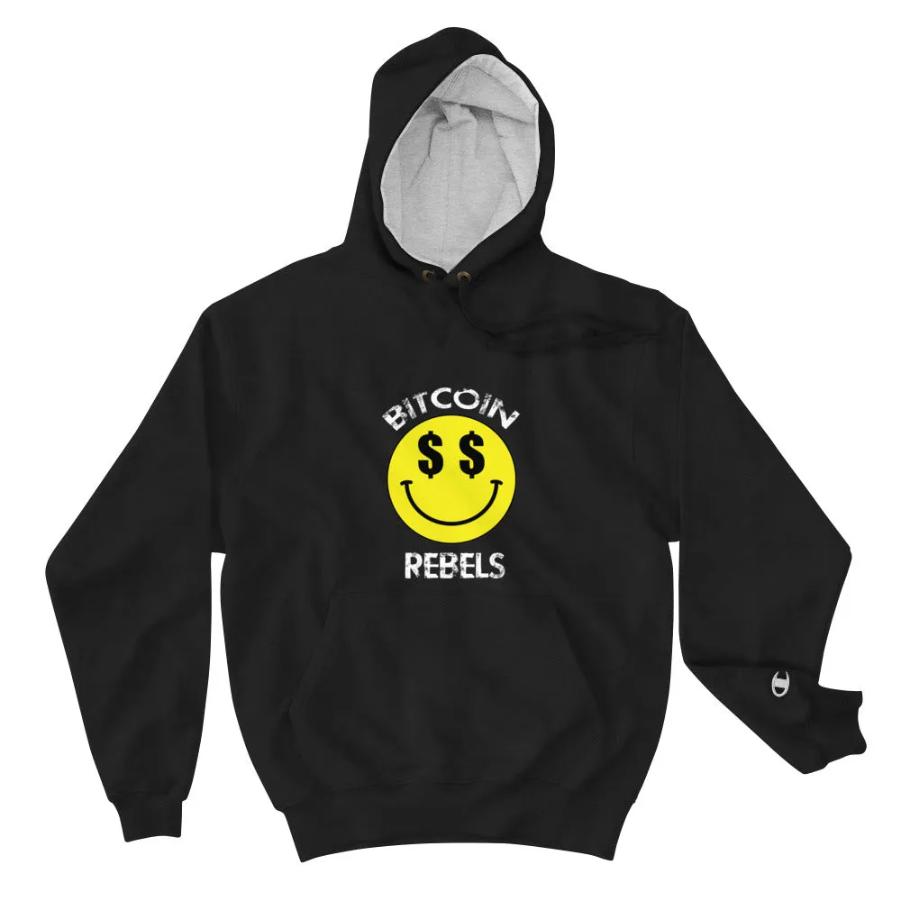 Bitcoin Rebels $$ Champion Hoodie Mens