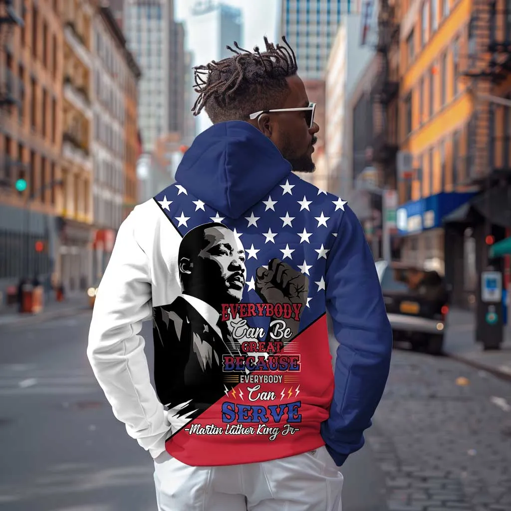 Black Americans Happy MLK Day Hoodie Everybody Can Be Great Because Everybody Can Serve LT15
