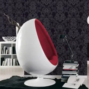 Black Baroque Black Wallpaper