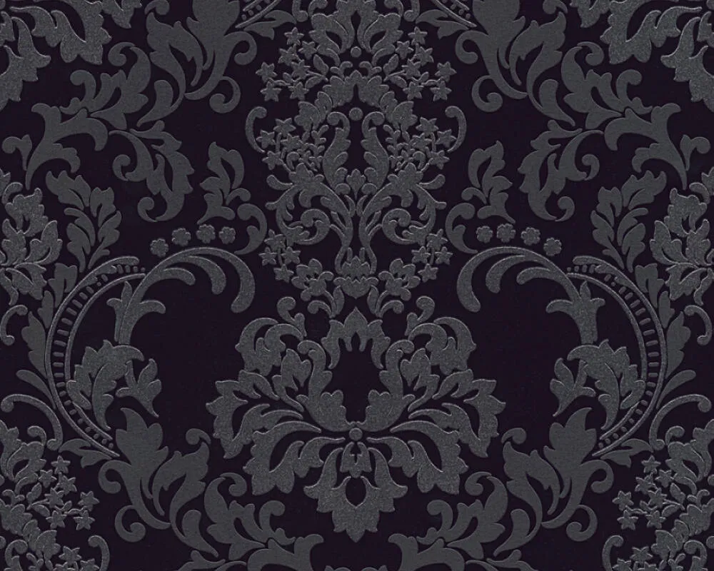 Black Baroque Black Wallpaper