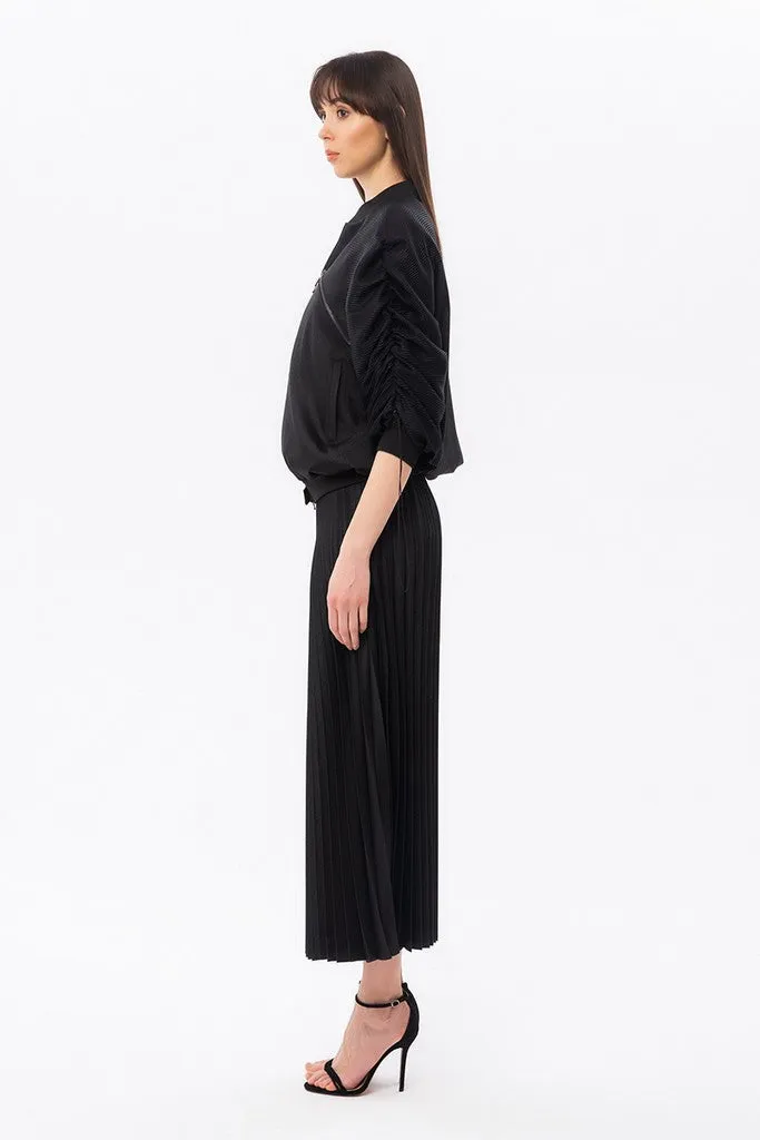 Black Day Long Sleeve Bomber with Pockets