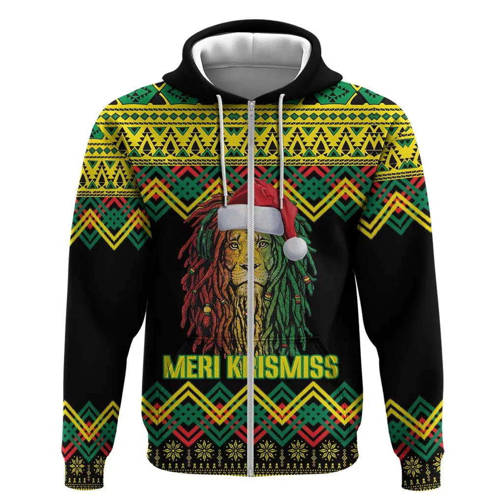 Black Jamaican Christmas Hoodie Reggae Lion With Kente Pattern LT18