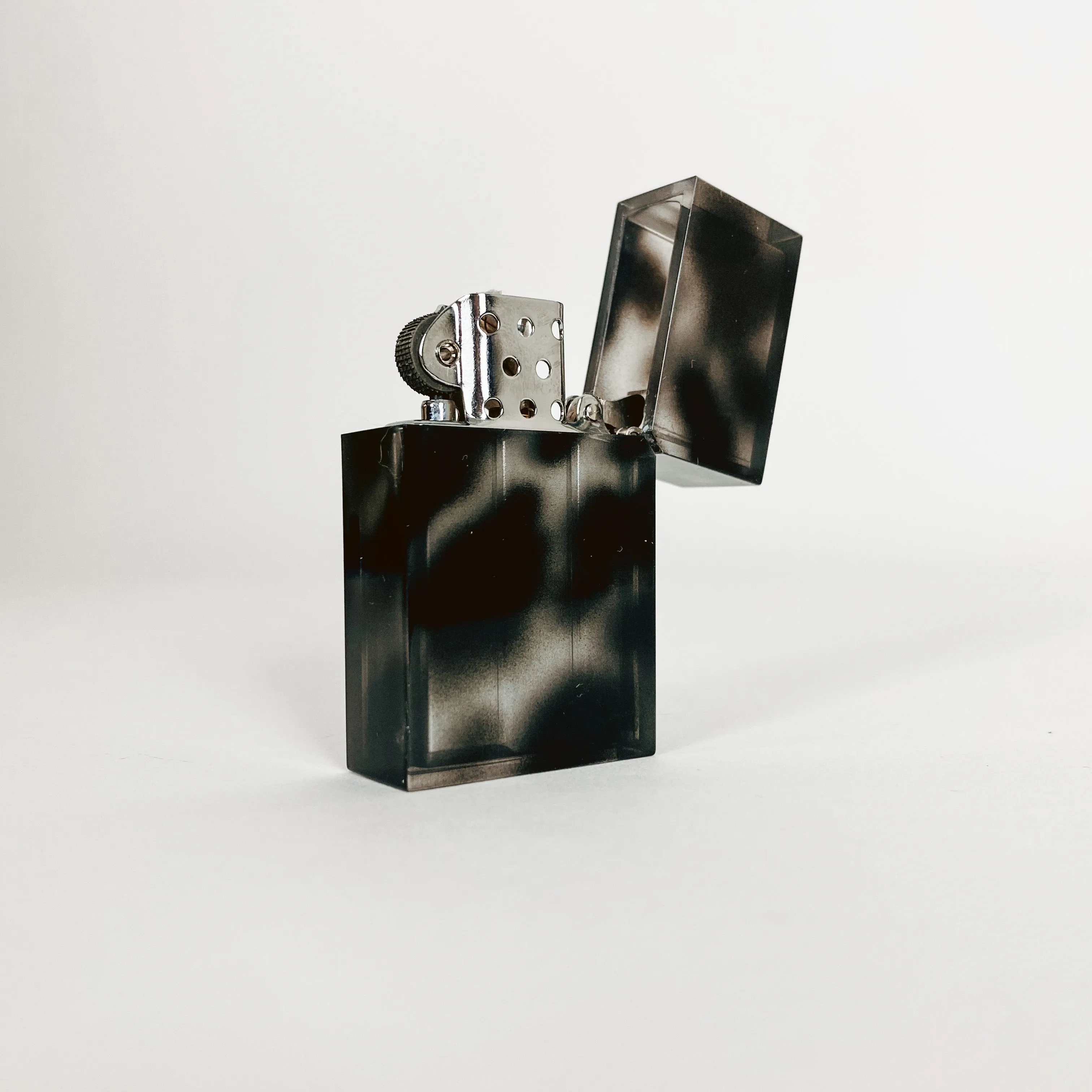 Black Marble Hard Edge Refillable Lighter