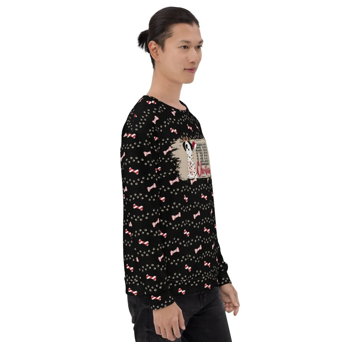 Black Merry Christmas Paw Sweatshirt