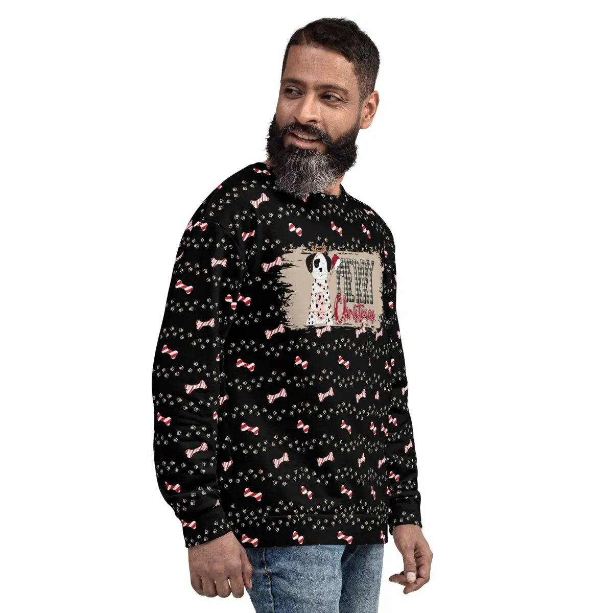 Black Merry Christmas Paw Sweatshirt