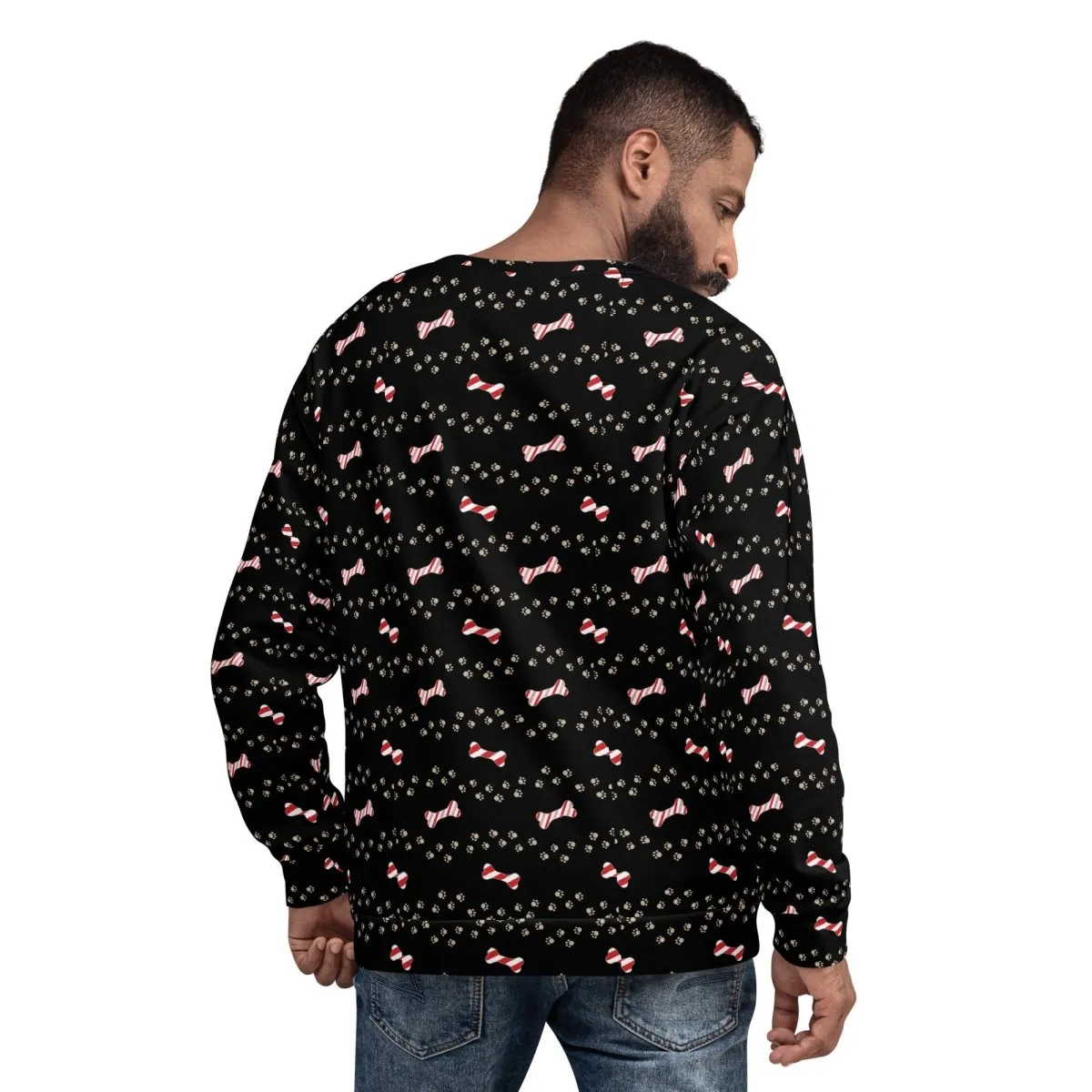 Black Merry Christmas Paw Sweatshirt