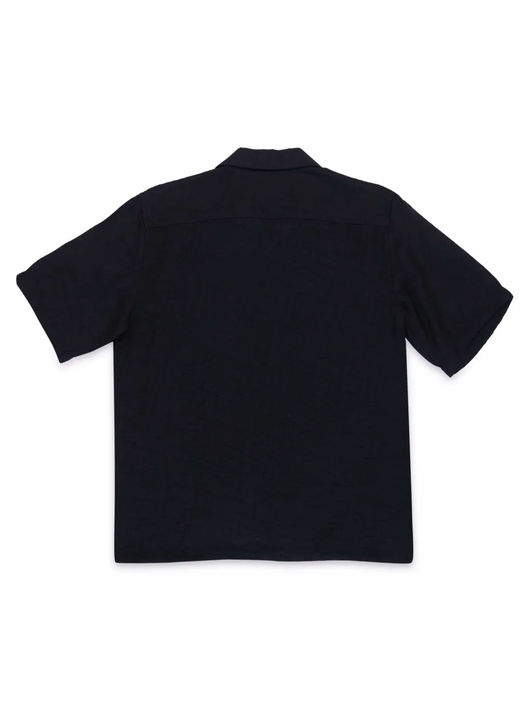 Black Plain Resort Shirt
