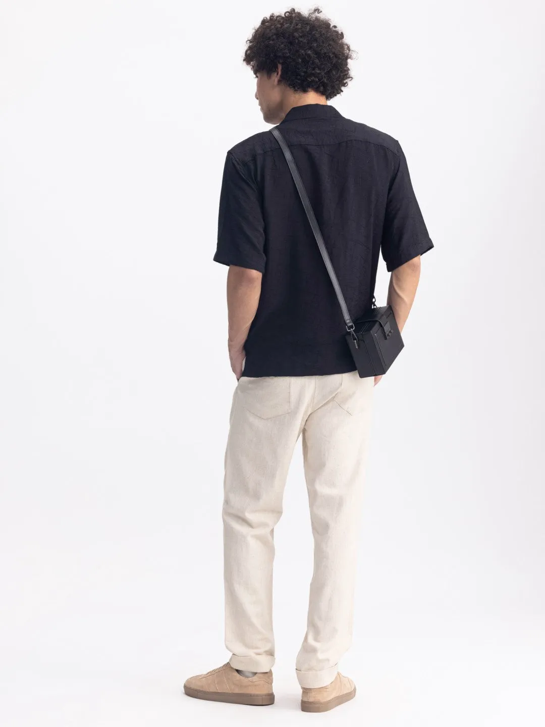 Black Plain Resort Shirt