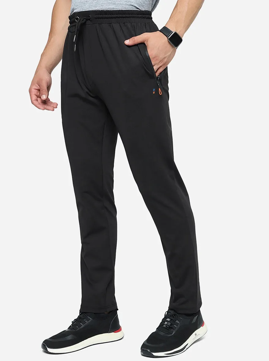 Black Solid Slim Fit Track Pant | Jade Play