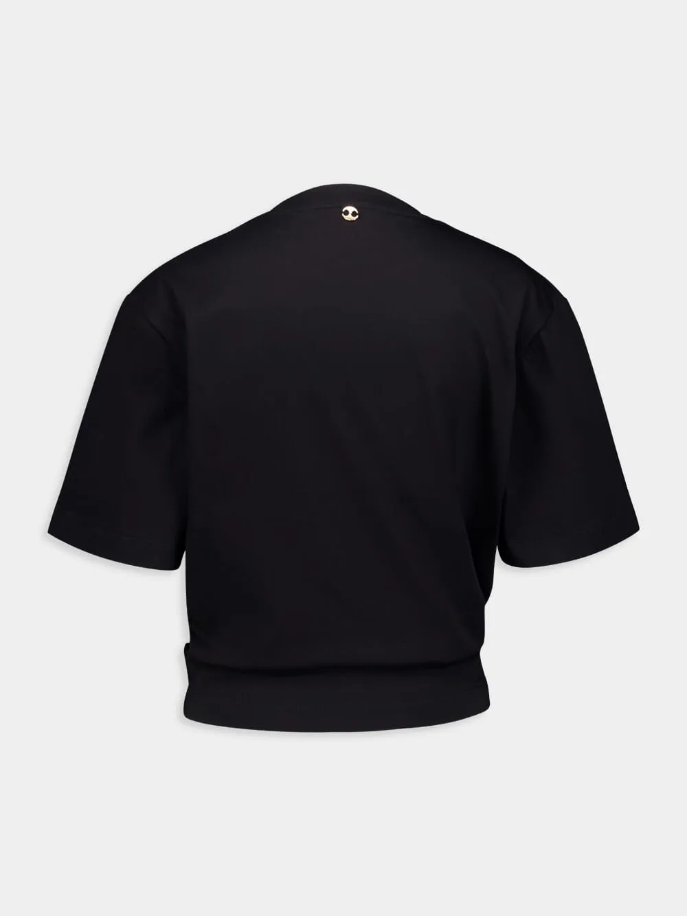 Black T-Shirt With Piercing