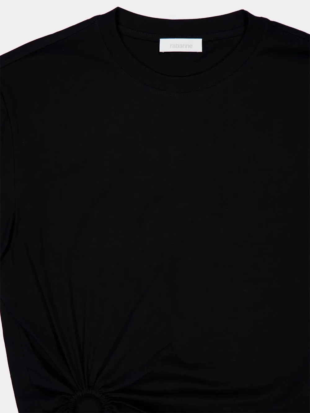 Black T-Shirt With Piercing