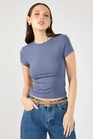 Blue Cap Sleeve Tee