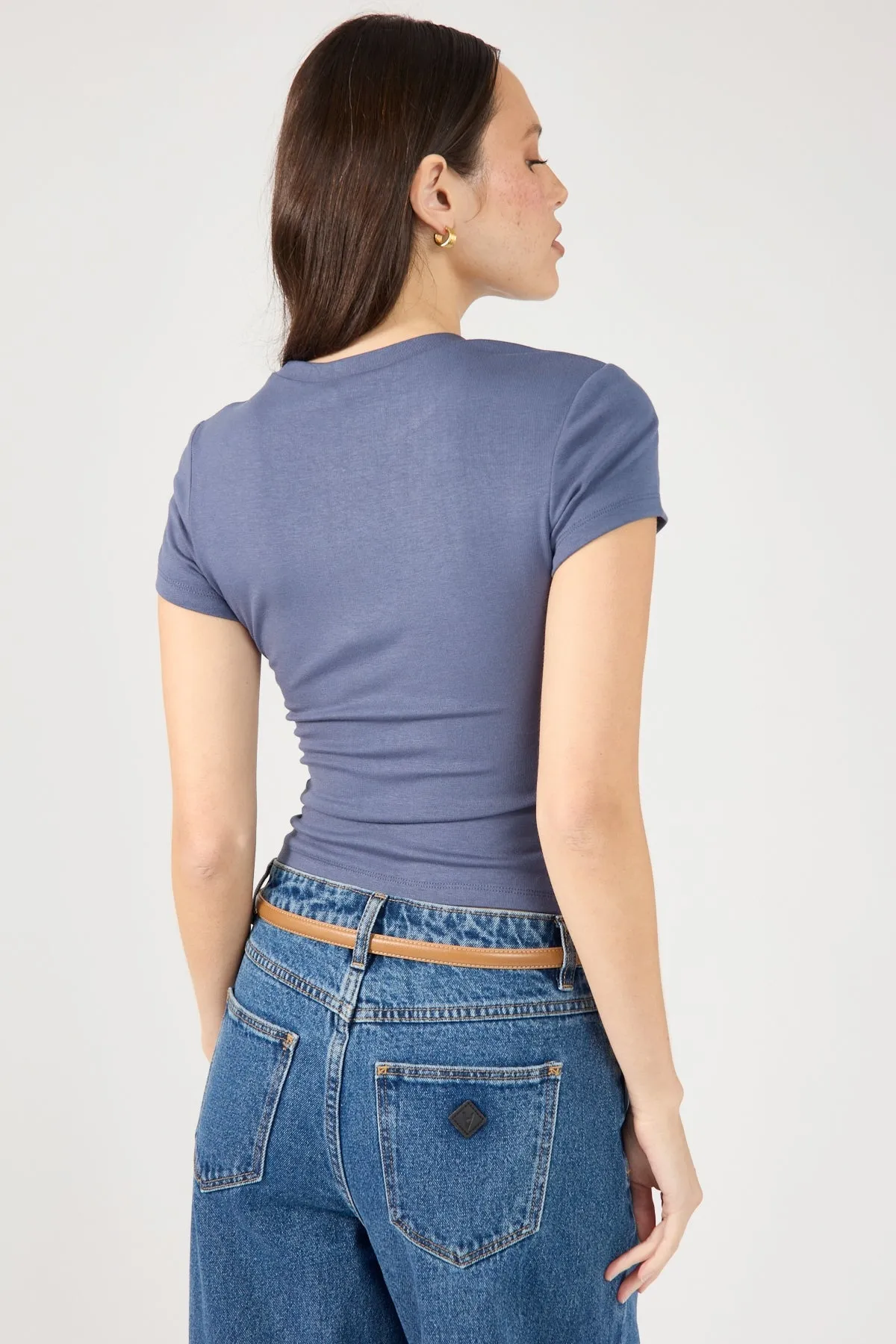 Blue Cap Sleeve Tee