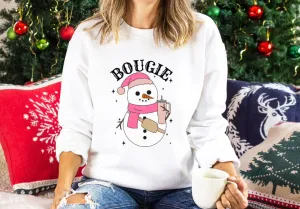 Bougie Snowman Sweatshirt - White