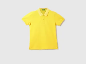 Boys Textured Polo Collar T-Shirt