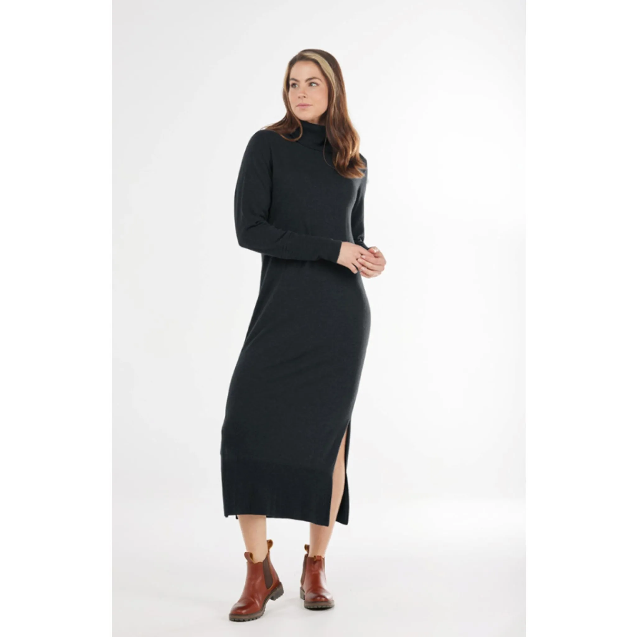 BRIDGE AND LORD LONGLINE ROLL NECK DRESS