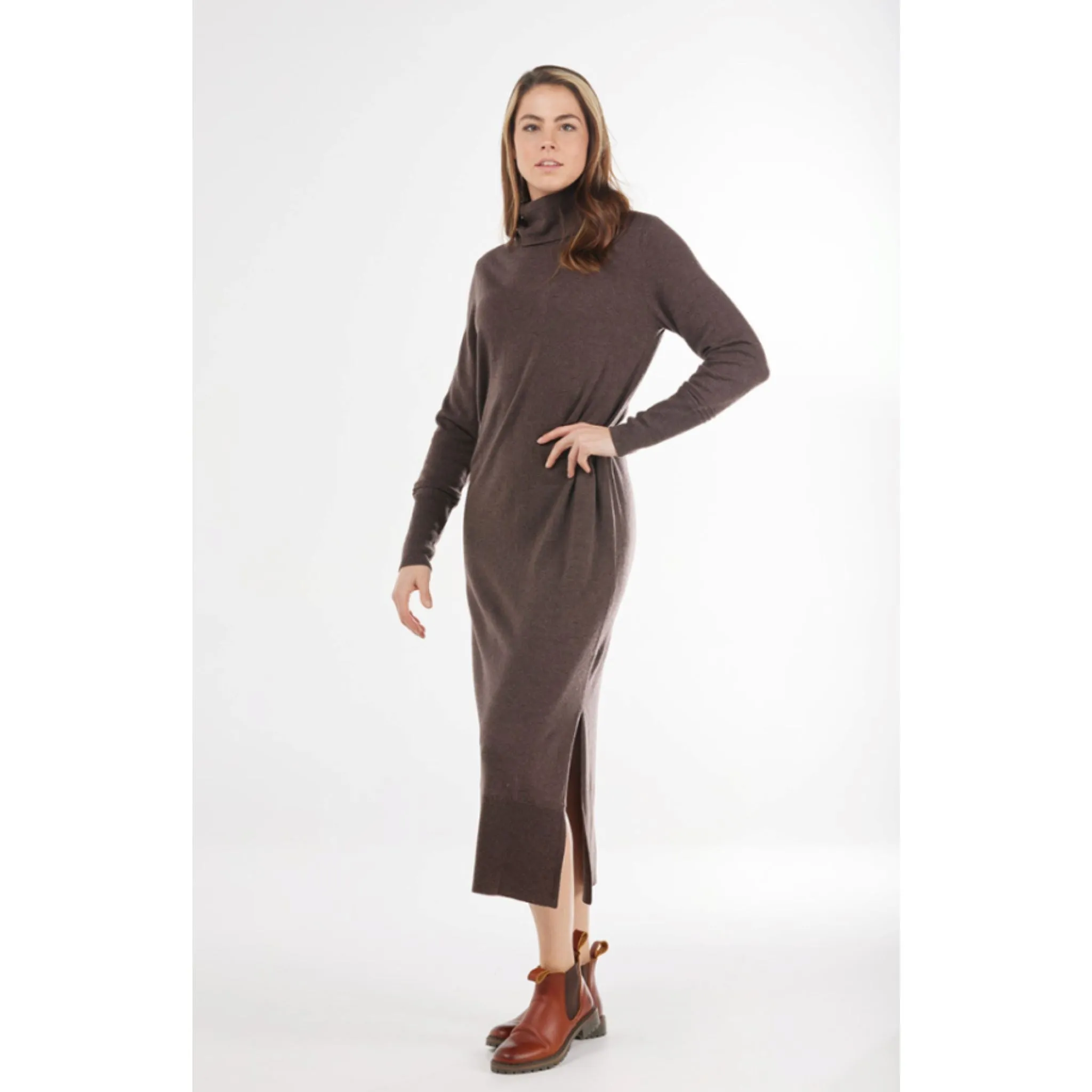 BRIDGE AND LORD LONGLINE ROLL NECK DRESS