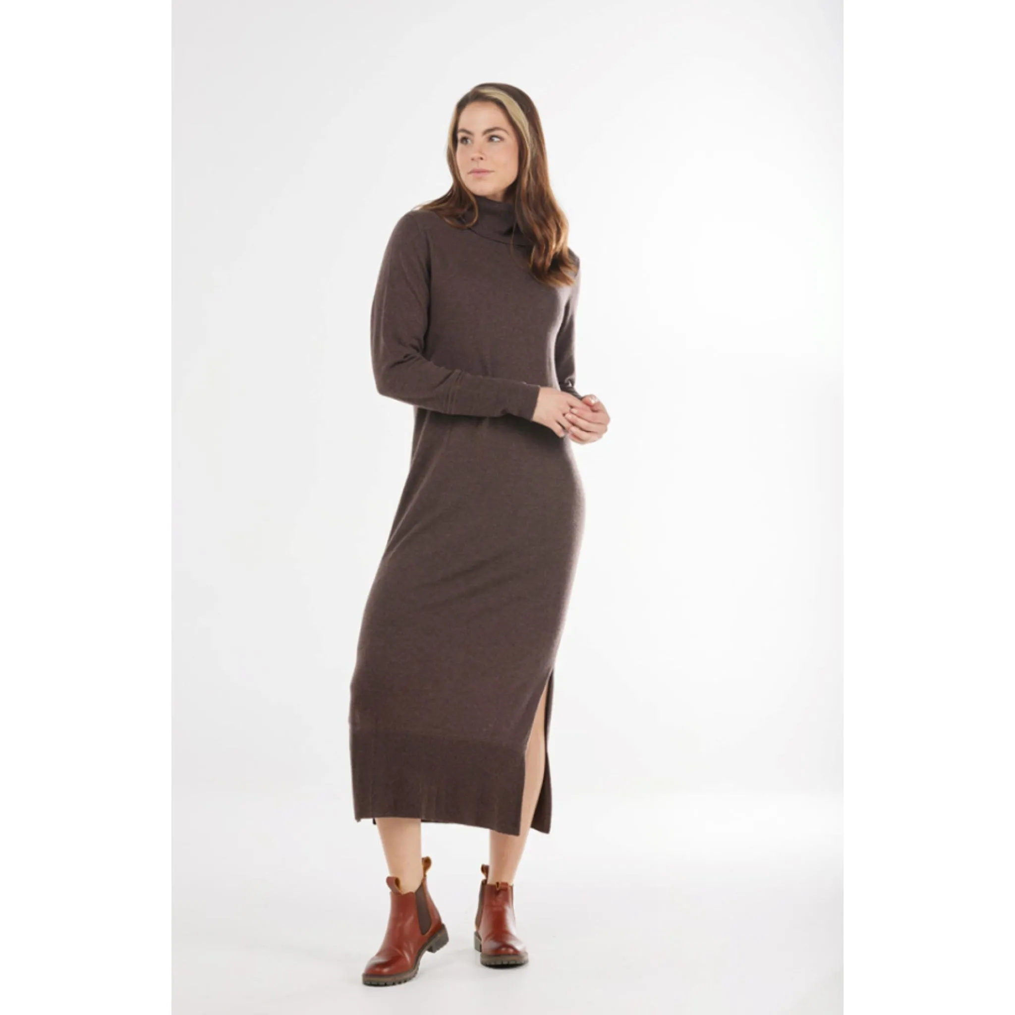 BRIDGE AND LORD LONGLINE ROLL NECK DRESS