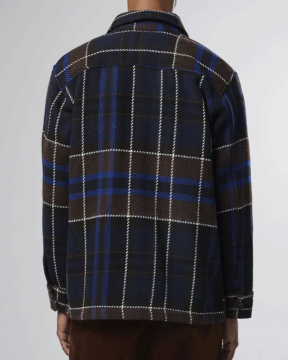 Brown and Navy Soren Check Overshirt