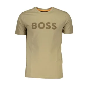 Brown Cotton Men T-Shirt