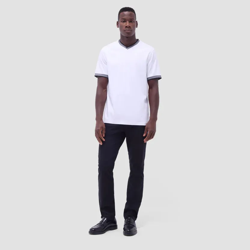 Bugatchi Solid V-Neck T-Shirt - White