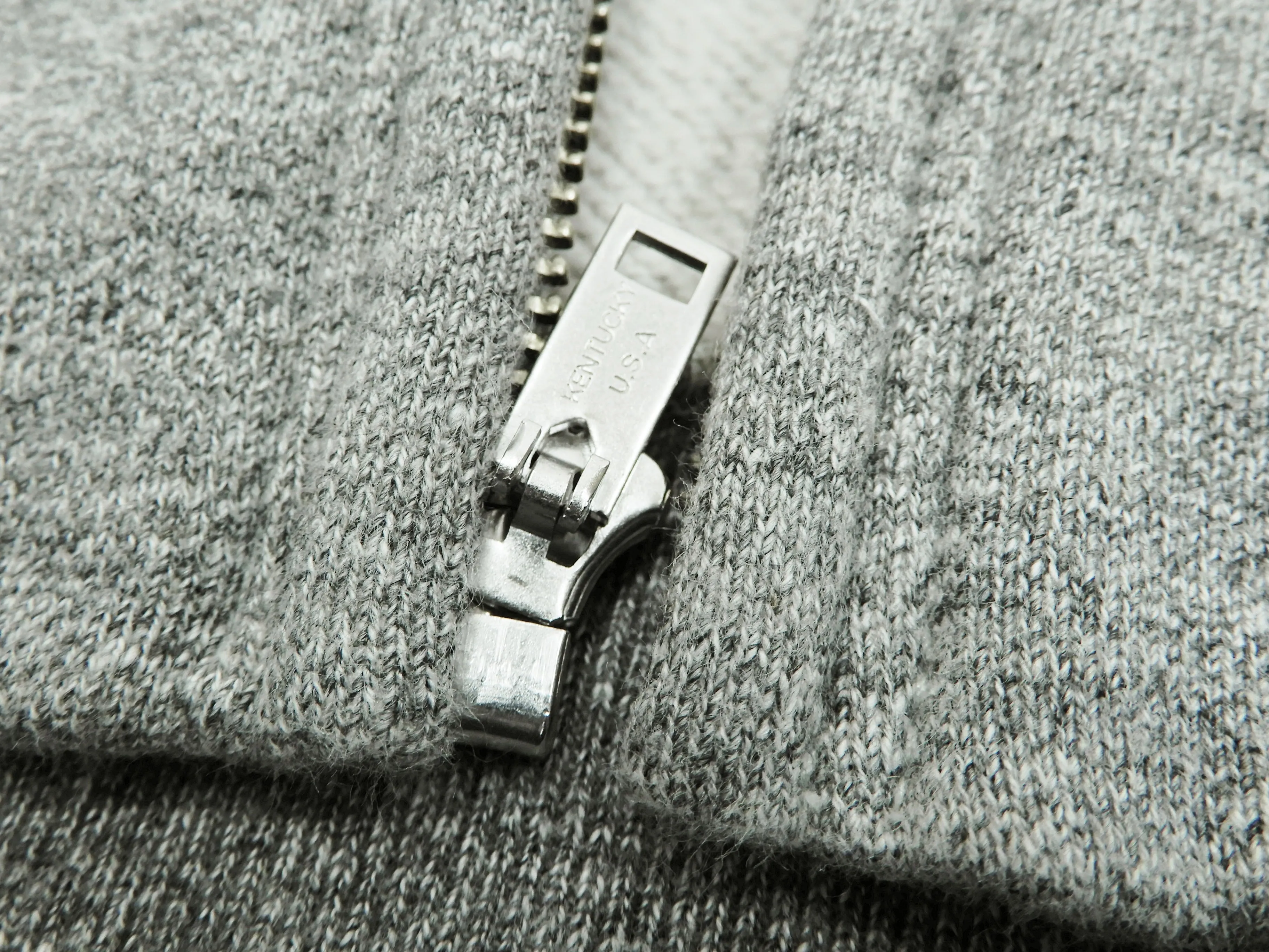 Buzz Rickson Hoodie Men's Plain Hoodie Zip Front Hooded Sweatshirt BR65623 Heather-Gray
