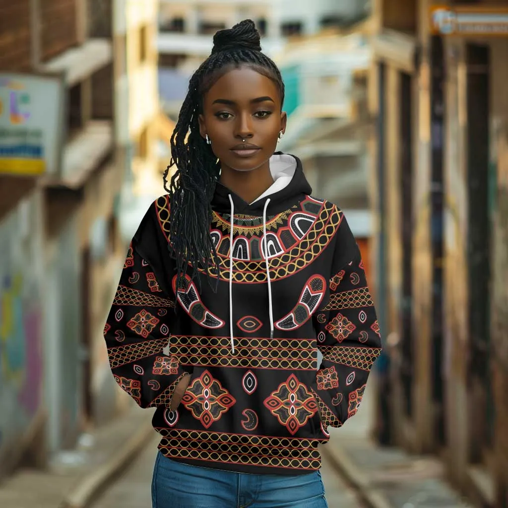 Cameroon Traditional Toghu Pattern Hoodie LT15