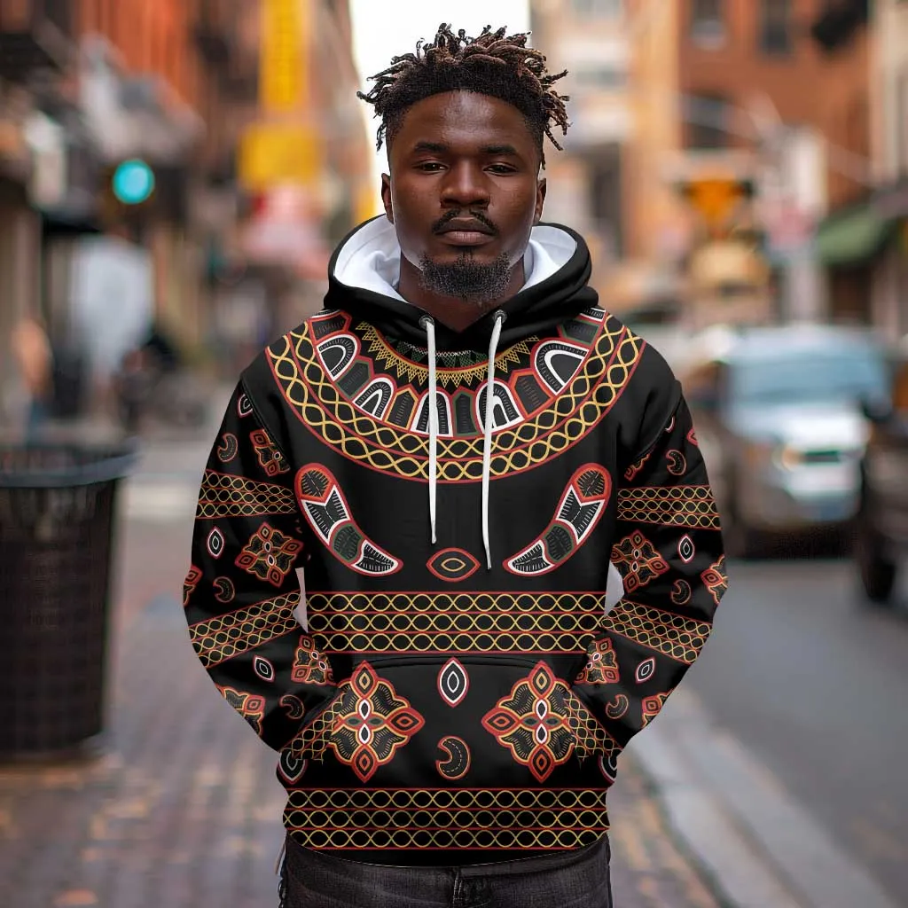 Cameroon Traditional Toghu Pattern Hoodie LT15