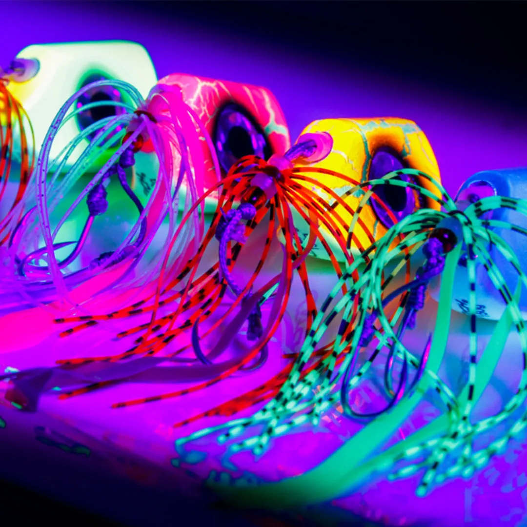 Catch Beady Eye Kabura Jig in White Warrior with Glow and UV (60-150g)
