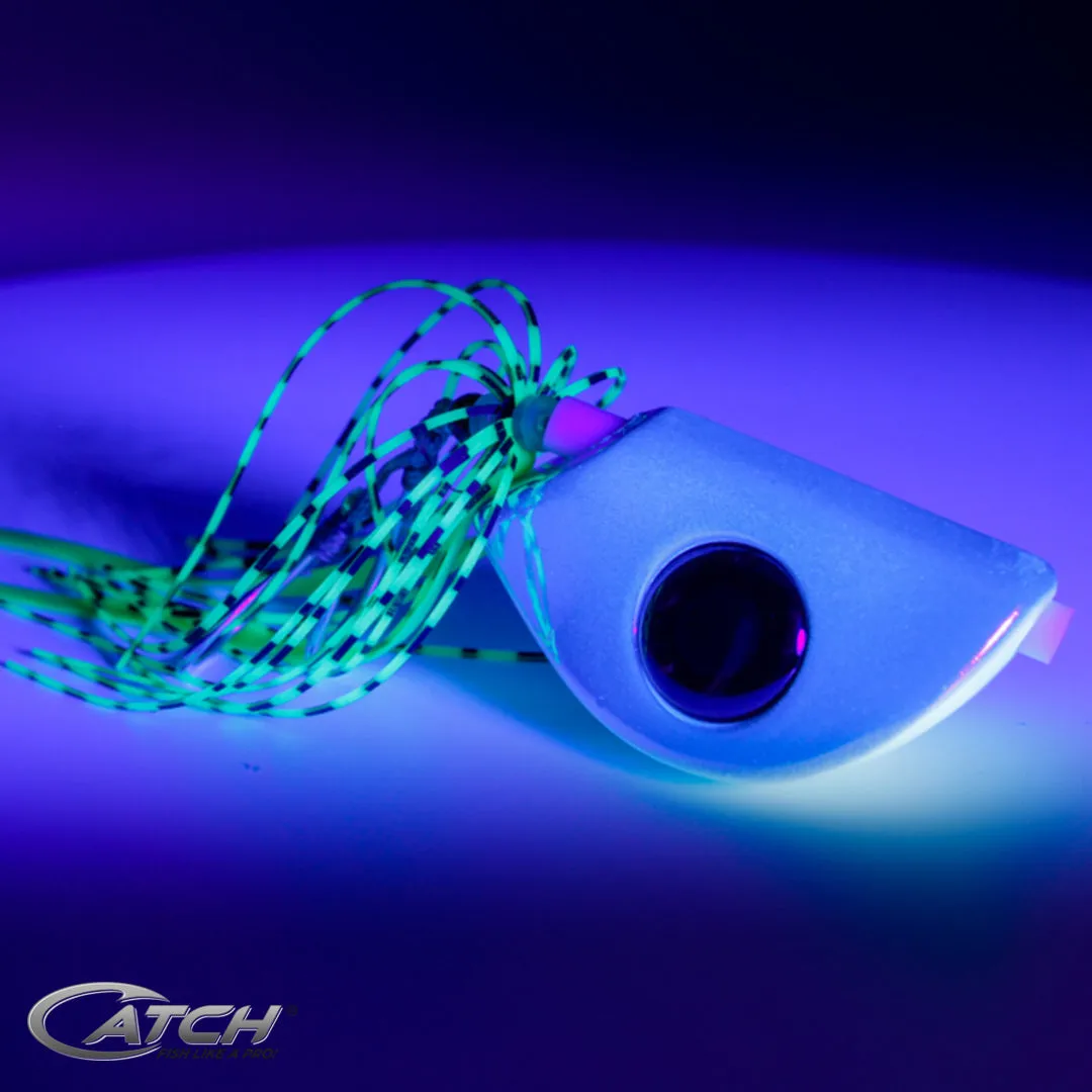 Catch Beady Eye Kabura Jig in White Warrior with Glow and UV (60-150g)